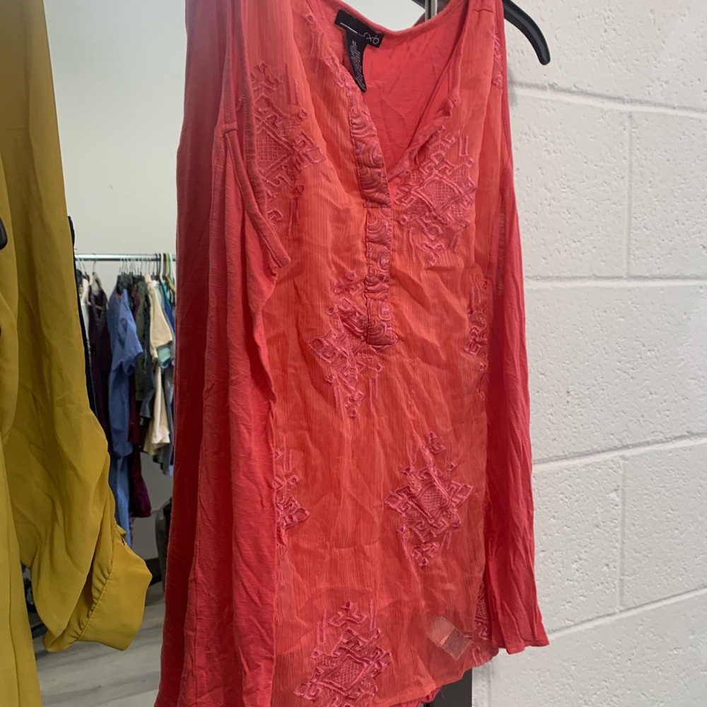 RXB Short Sleeve Blouse in Peach